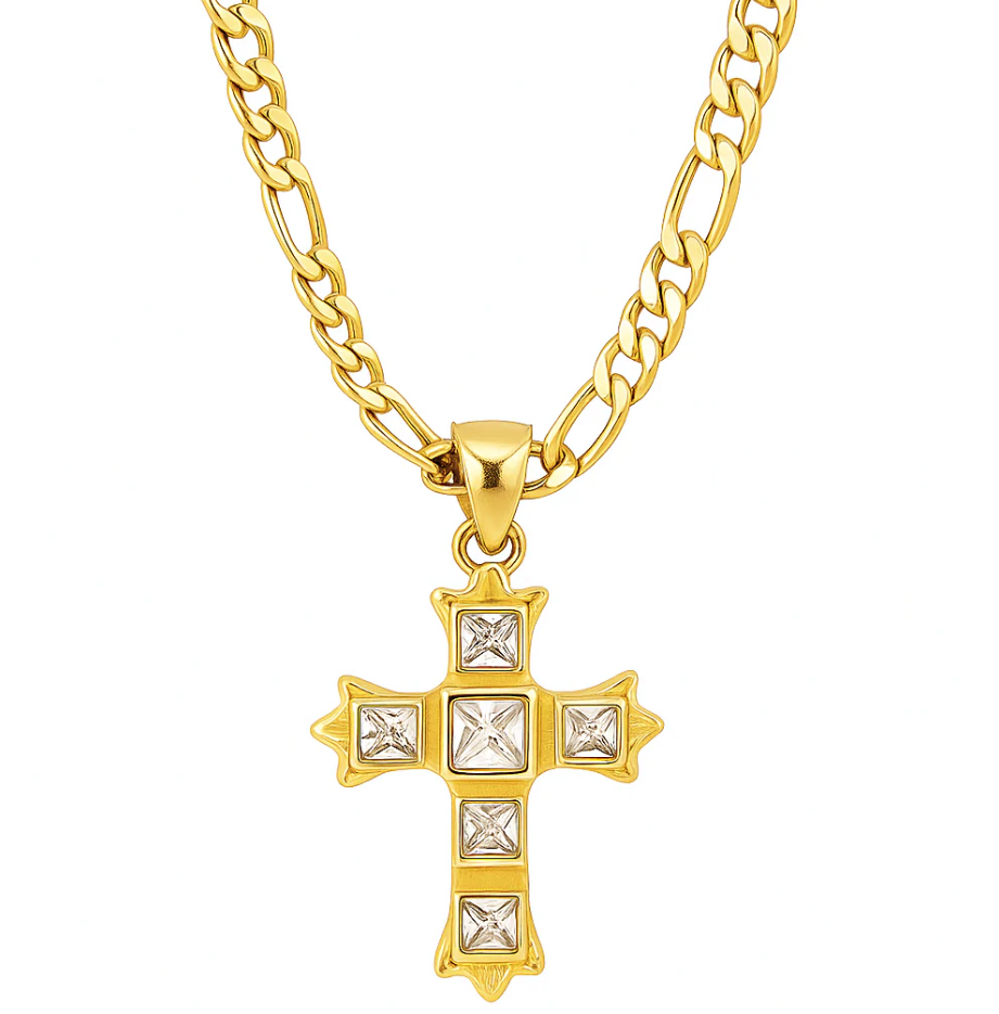Ellie Vail Maren Figaro Chain Cross Necklace