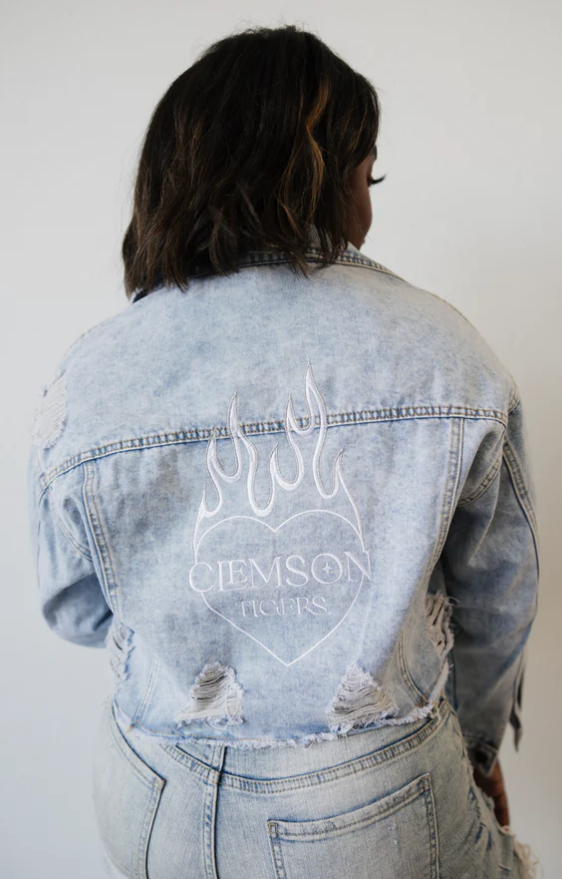 Clemson Tigers Perfect Match Denim Jacket