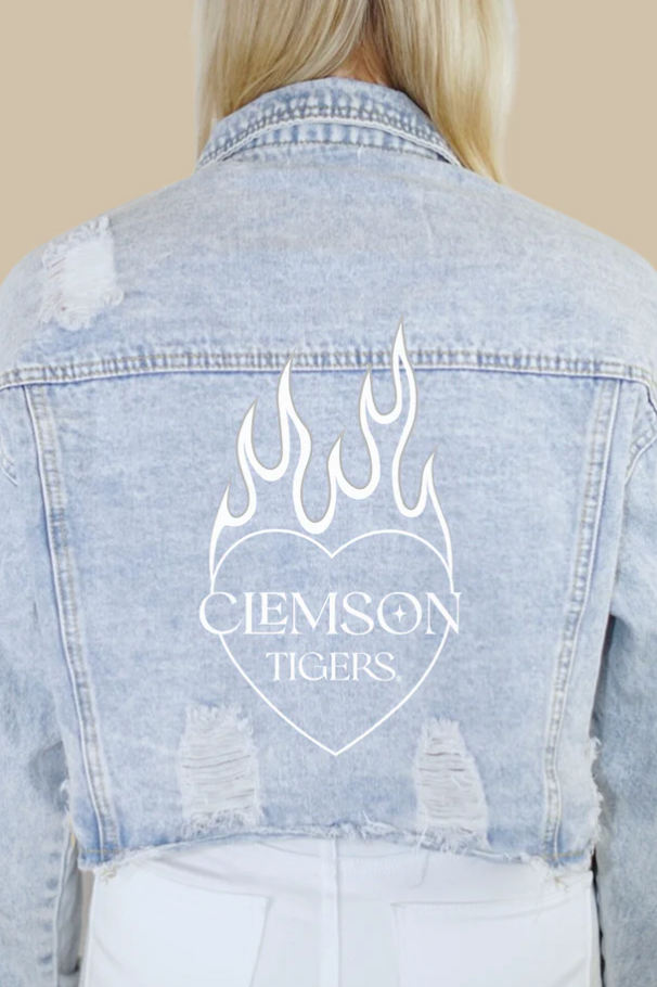 Clemson Tigers Perfect Match Denim Jacket