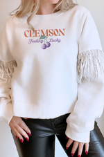 Clemson Cherry On Top Fringe Sweatshirt