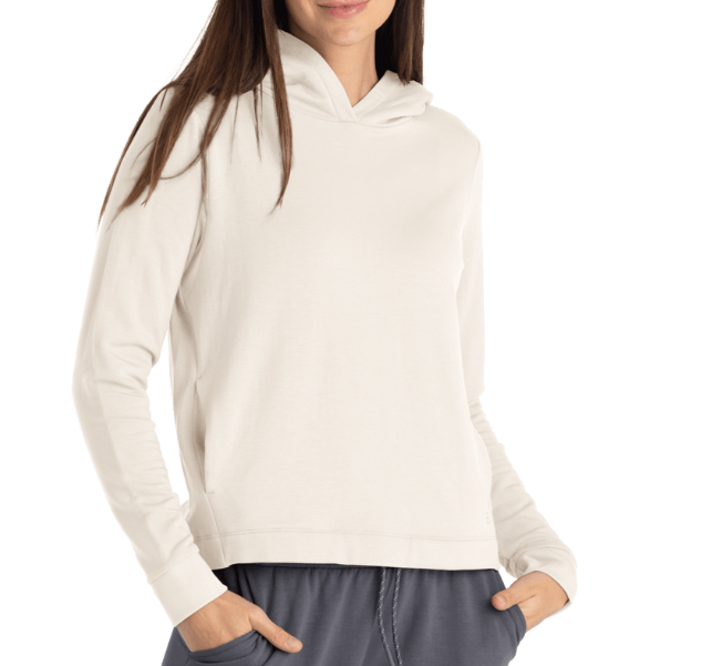 Free Fly Women's Lightweight Fleece Cropped Hoodie