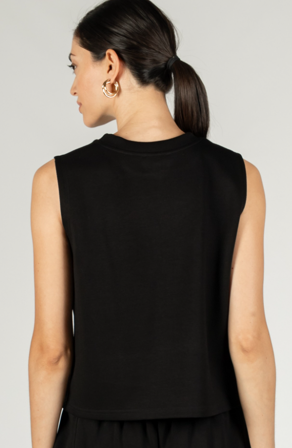 Carleigh Round Neck Sleeveless Top