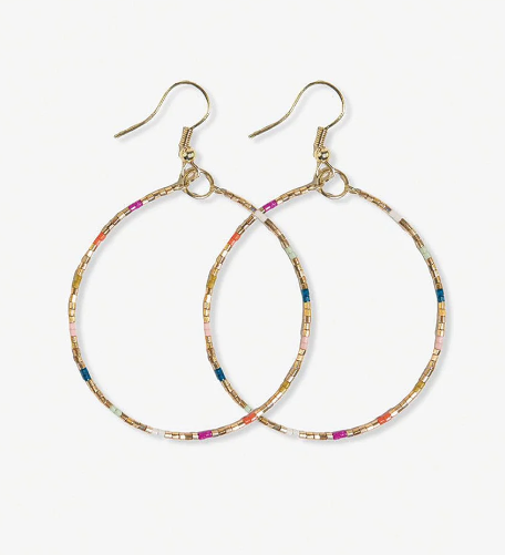 INK+ALLOY Kelly Beaded Hoop Earrings