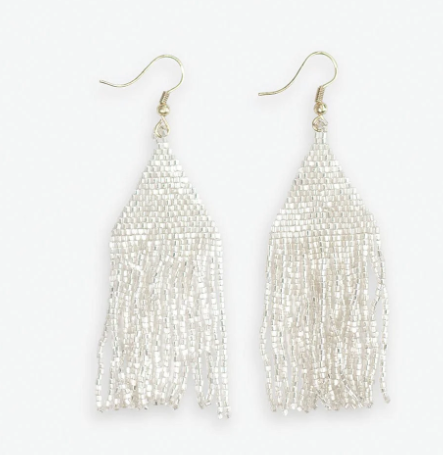 INK+ALLOY Lexie Solid Beaded Fringe Earrings