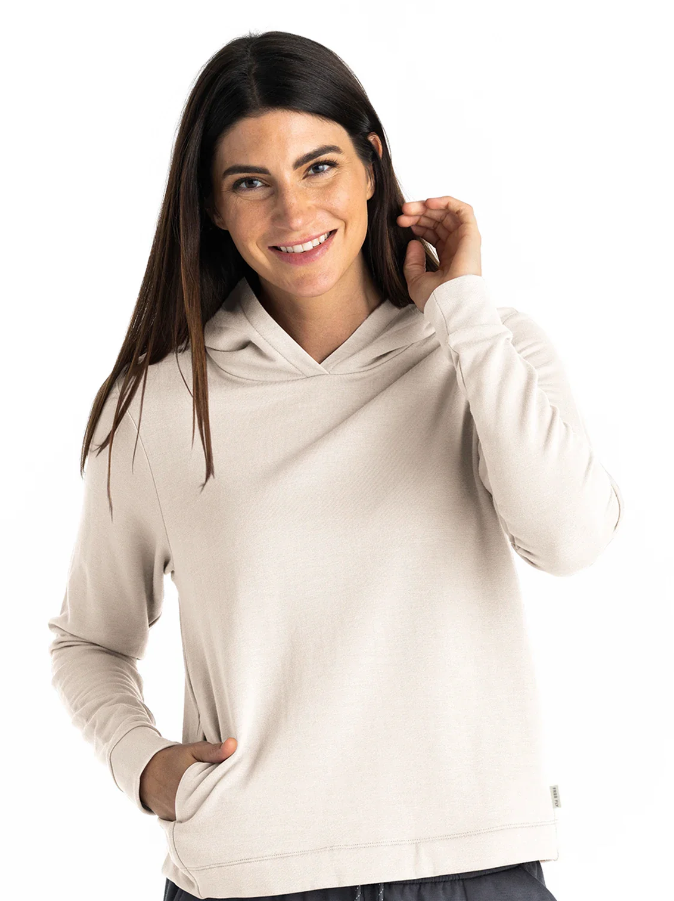 Free Fly Women's Lightweight Fleece Cropped Hoodie