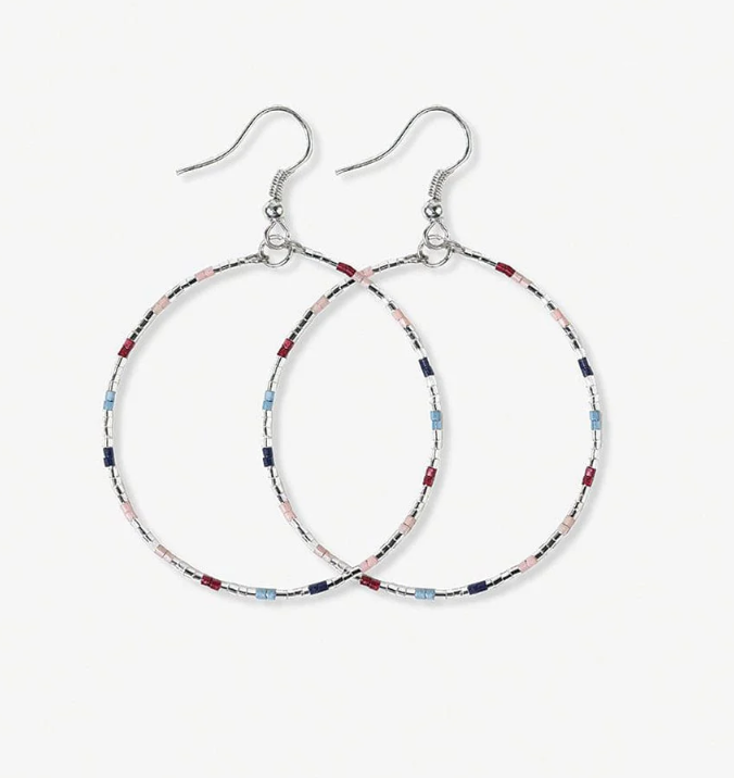 INK+ALLOY Kelly Beaded Hoop Earrings