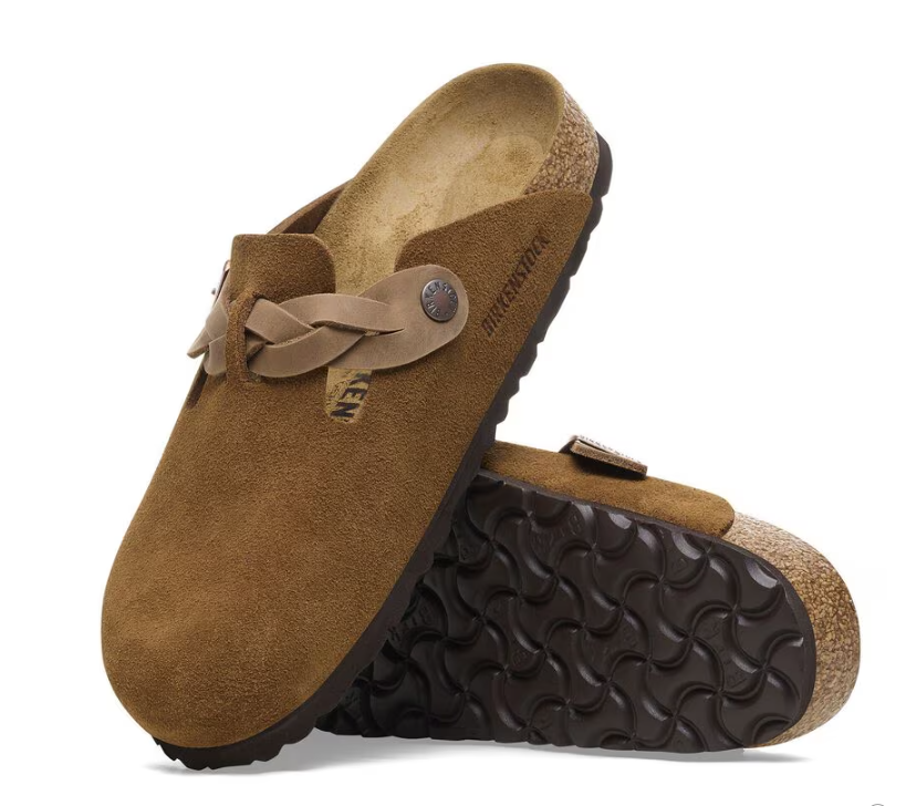 Birkenstock Boston Braided Suede Leather