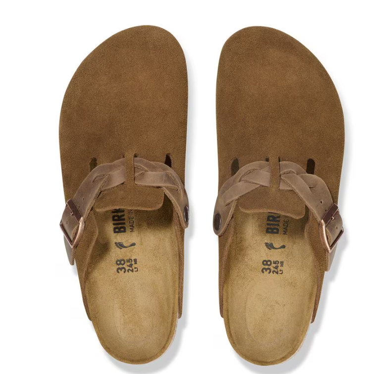 Birkenstock Boston Braided Suede Leather