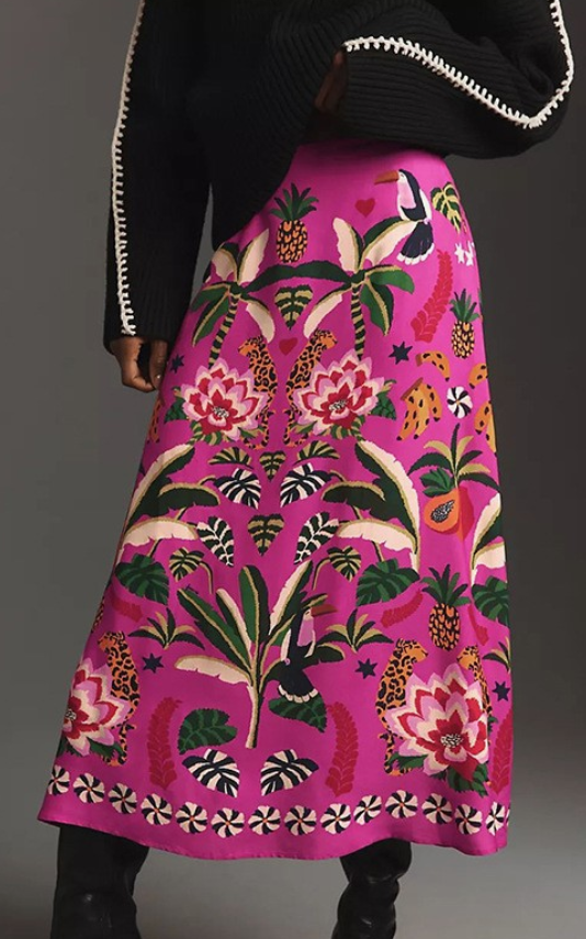 Luana Botanical Print Skirt