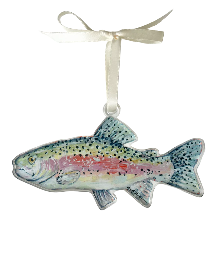 Chelsea Mcshane Art "Chasing Rainbows Trout" Ornament