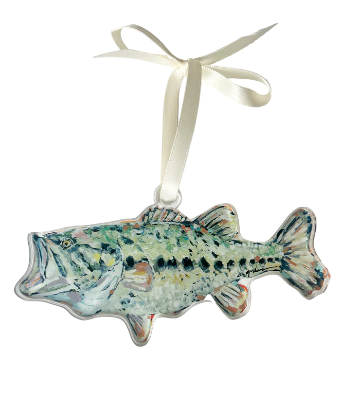 Chelsea Mcshane "Gone Fishin Bass" Ornament