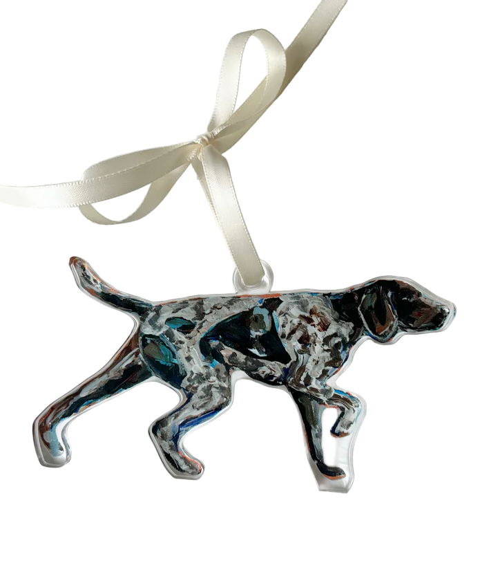 Chelsea Mcshane Art "GSP Pointing" Ornament