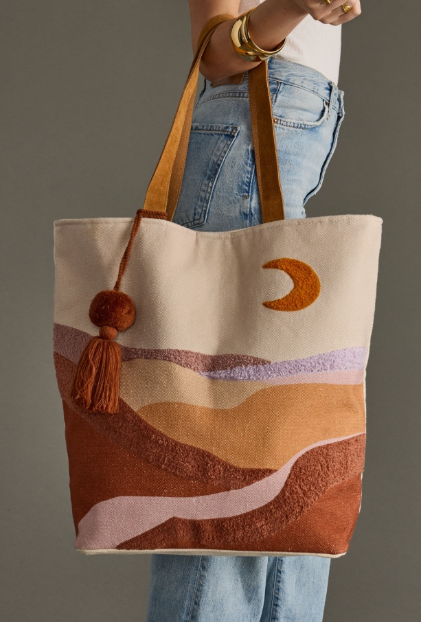 Moon Scene Tote Bag