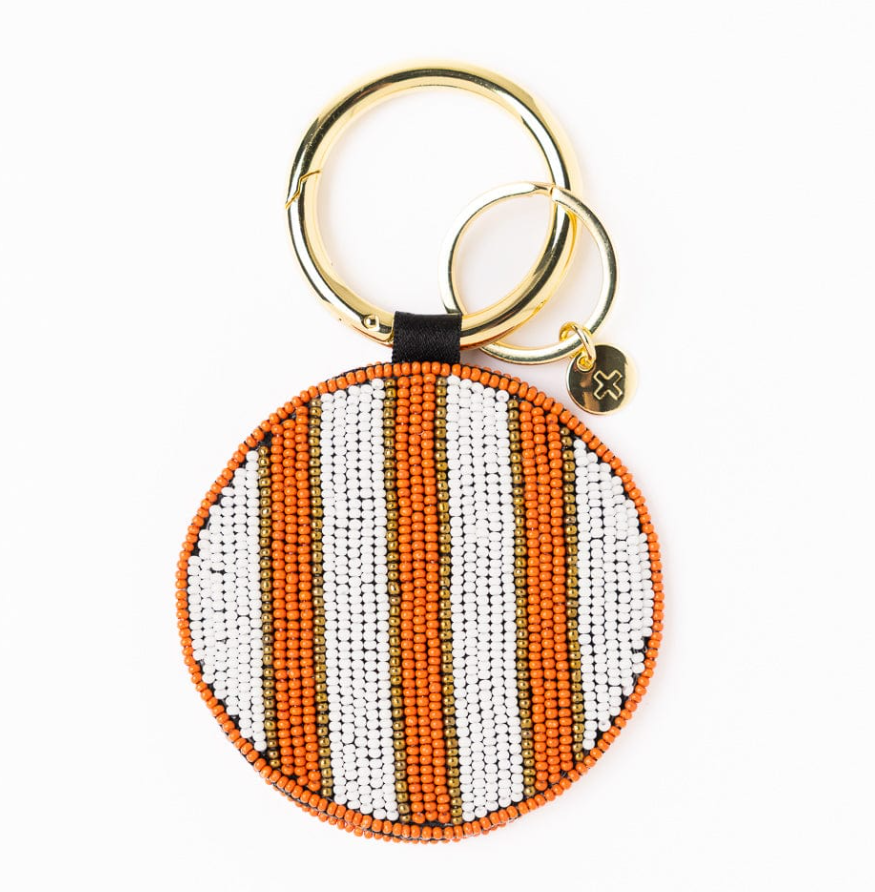 INK+ALLOY Football Beaded Bag Charm