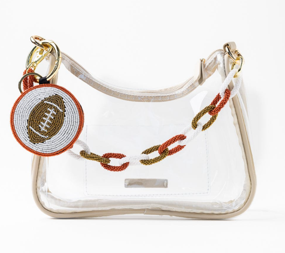 INK+ALLOY Football Beaded Bag Charm