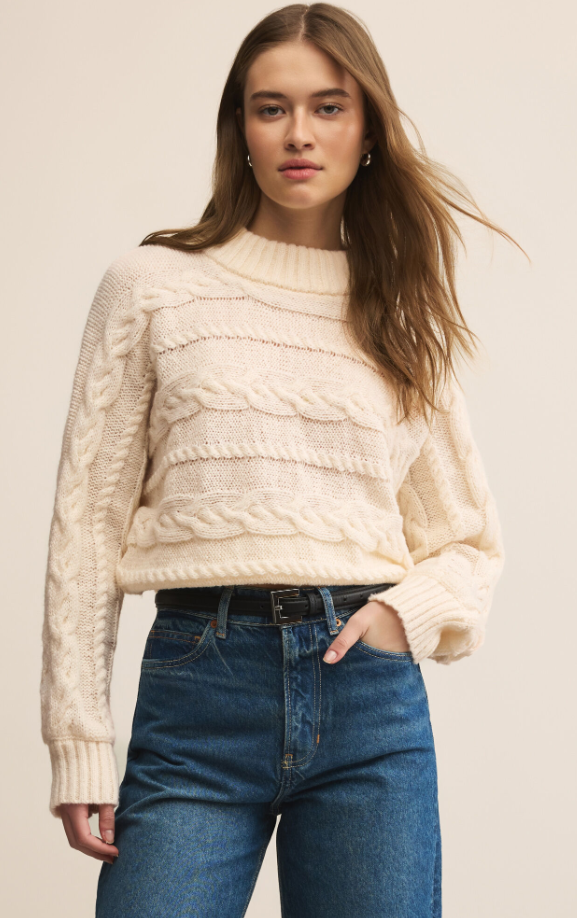 Z Supply Arctic Cable Knit Sweater