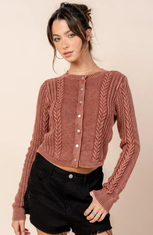 Valerie Cable Sweater Cardigan