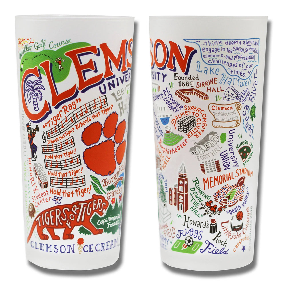 Clemson University Collegiate Drinking Glass