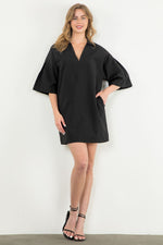 Davina Short Sleeve Textured Dress