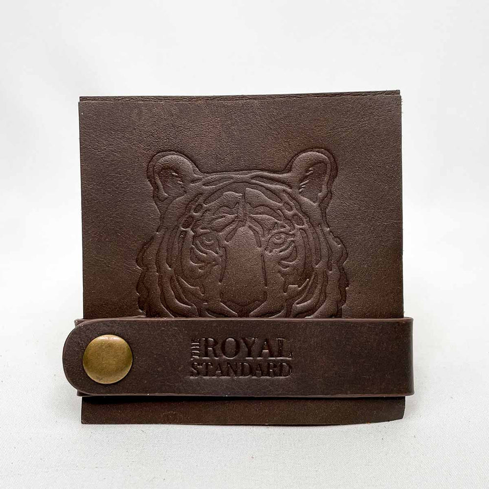Tiger Leather Embossed Coasters