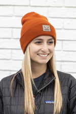Elkmont Leather Patch Beanie