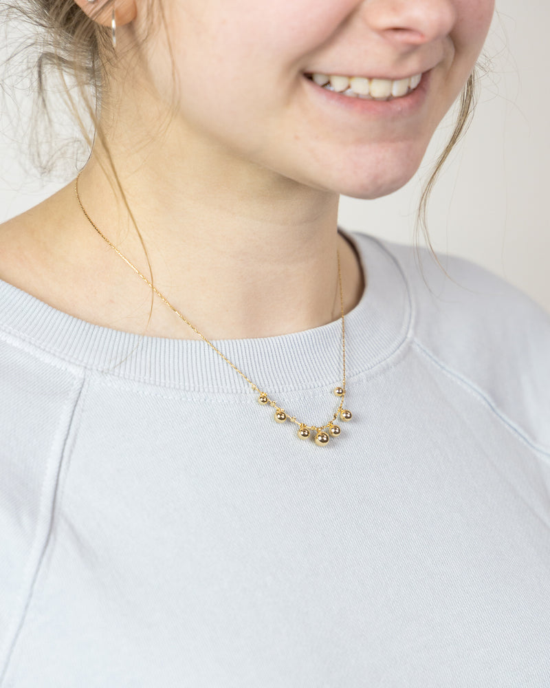 Jeanie Floating Ball Charm Necklace
