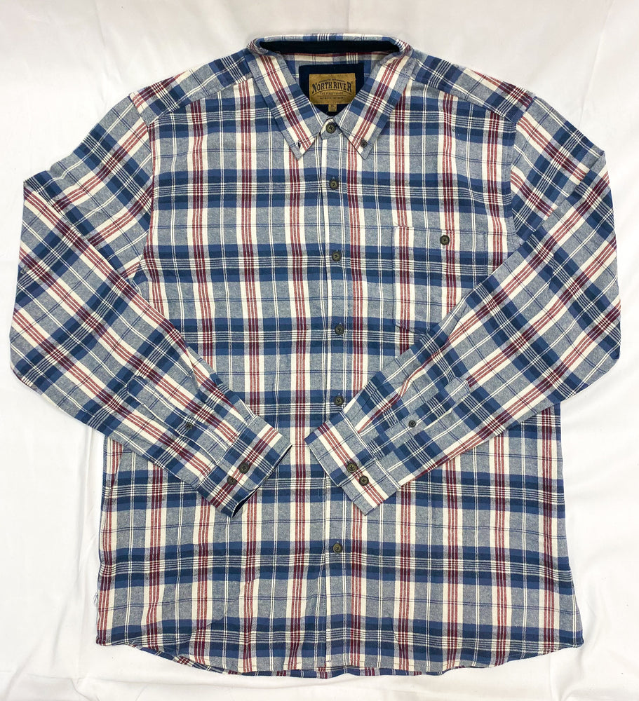 North River Men's Brushed Cotton Button Down Shirt