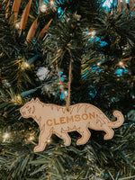 Elkmont Clemson Tiger Wood & Twine Ornament