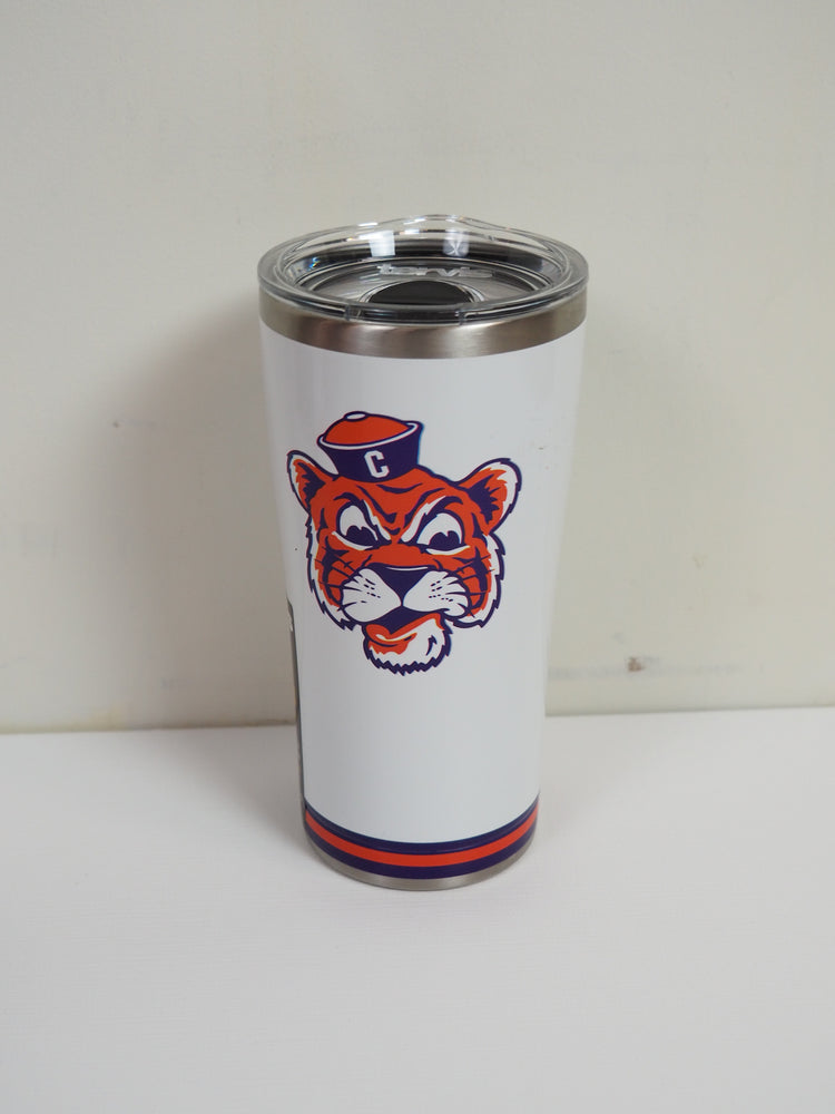 Vintage Clemson Tiger With Hat 20 oz Stainless Tervis Tumbler