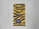 Tiger Stripe Collegiate Multi-Use Neck Gaiter Yellow & Purple