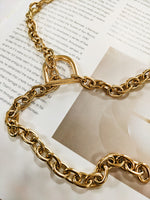Small Gold Chain Lariat Necklace