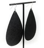 Raindrop + Willow Women's Genuine Leather Teardrop Earrings