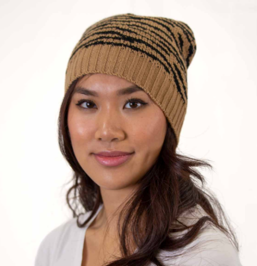 Tiger Stripe Knitted Beanie