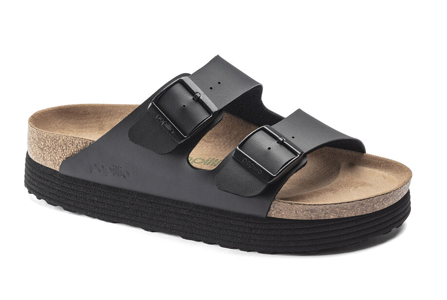 Birkenstock Women s Arizona Platform Vegan 38 Black
