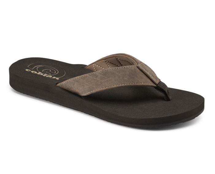 Mens leather flip flops sale shop