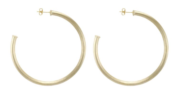 Sheila Fajl Everybody's Favorite Hoops Brushed Gold Plated