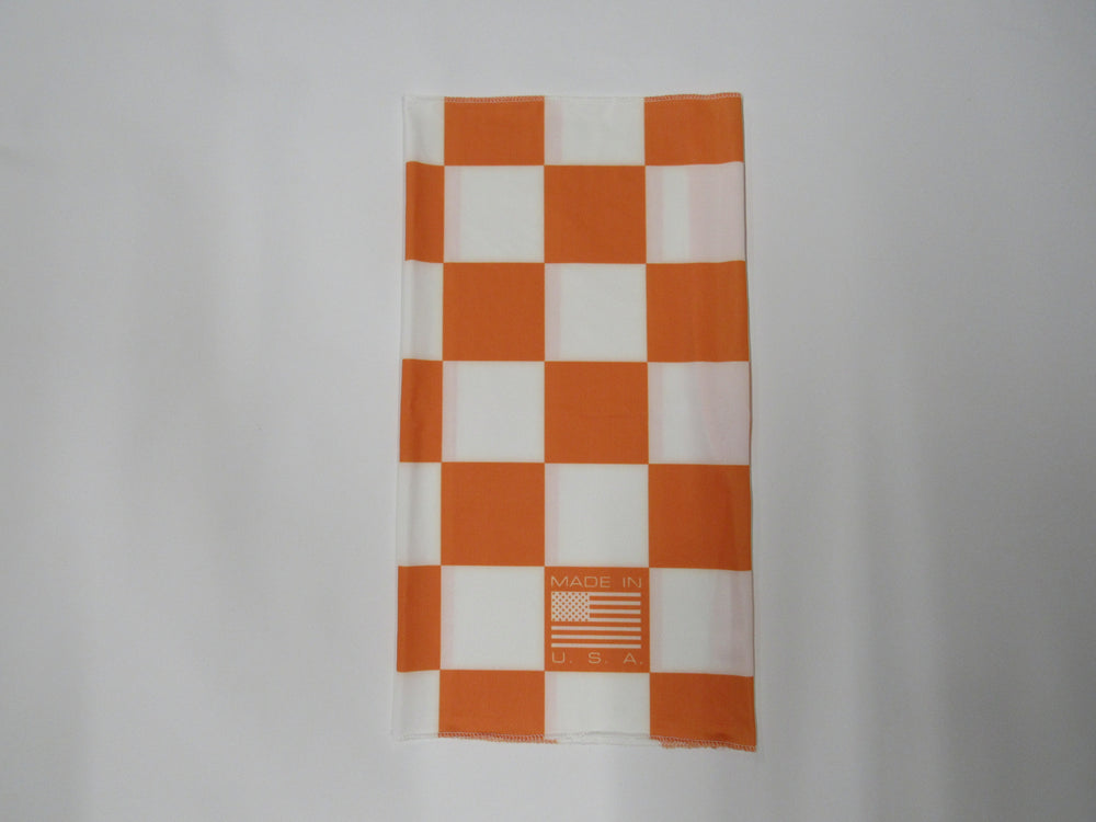 Checkerboard Collegiate Multi-Use Neck Gaiter Orange & White