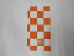 Checkerboard Collegiate Multi-Use Neck Gaiter Orange & White