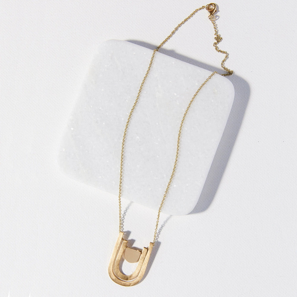 INK+ALLOY Brass Arches Necklace