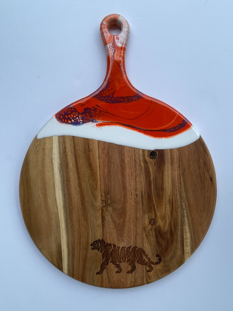 Elkmont Tiger Marble Dipped Acacia Cheese Board