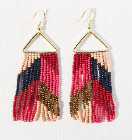 Ink + Alloy Chevron On Triangle Earring