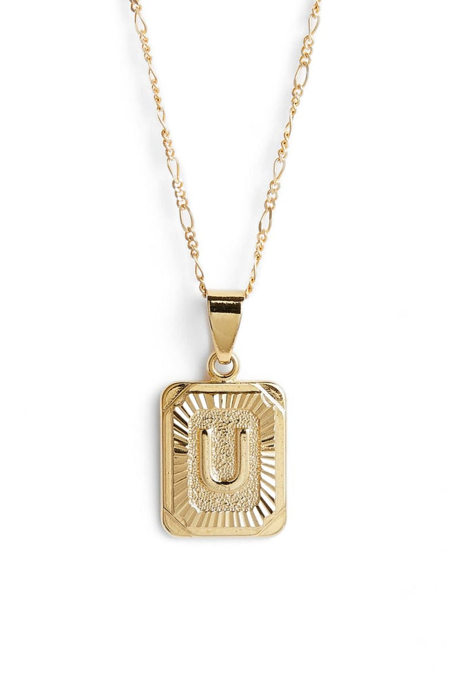 Bracha Gold Filled Initial Card Necklace