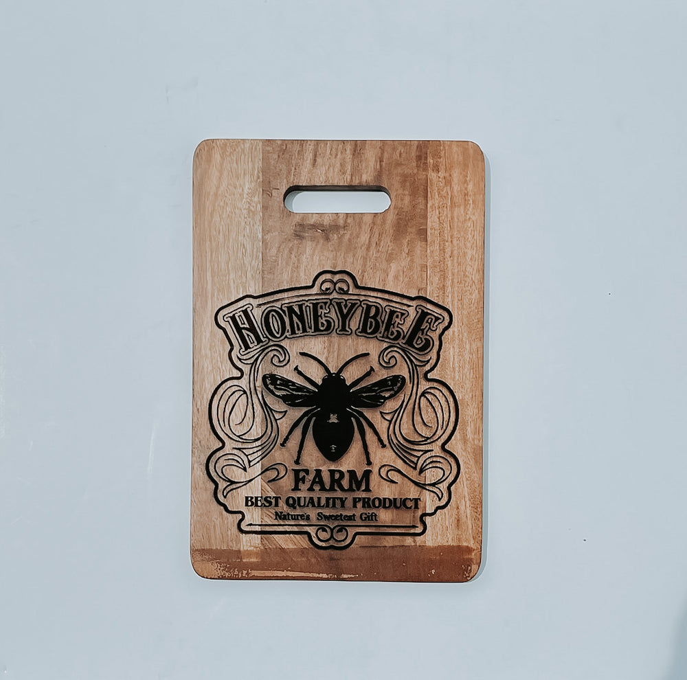 Naturally Bee Etched Charcuterie Board