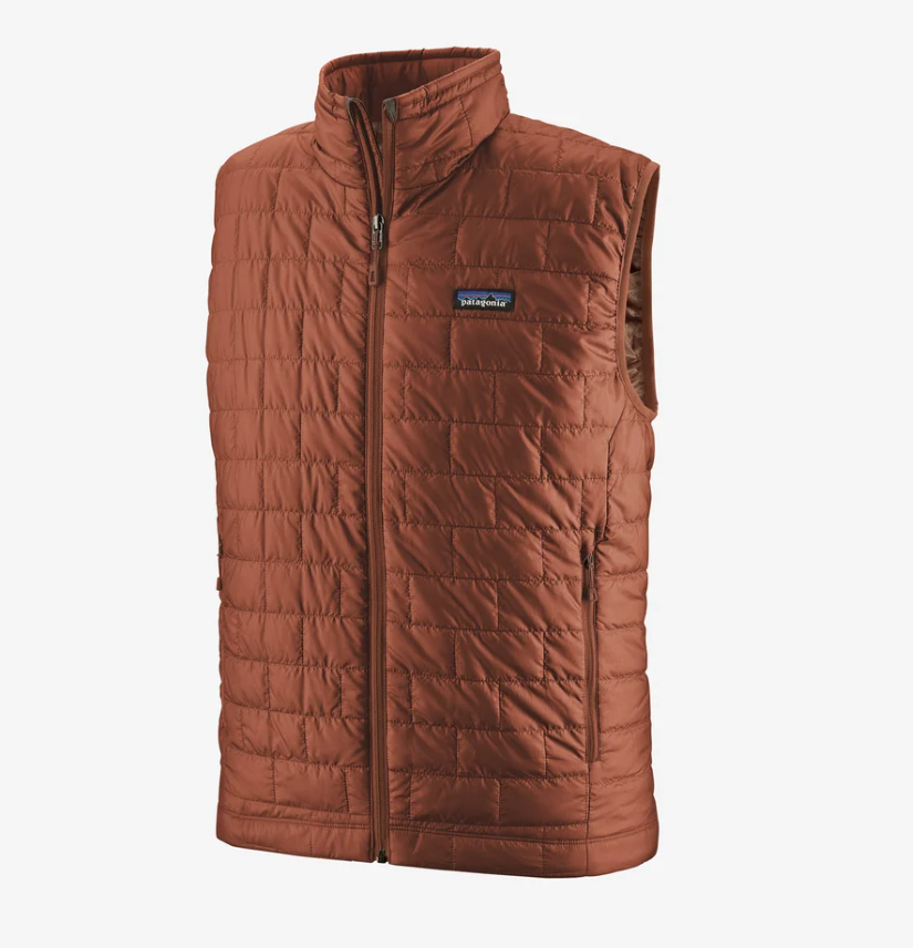 Red top patagonia vest